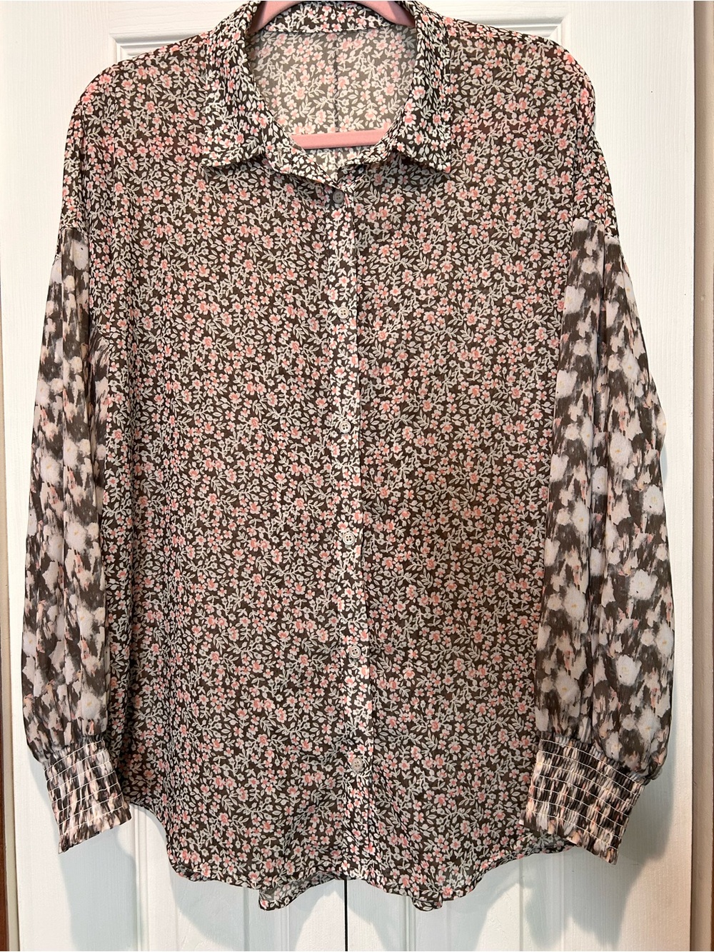 BKE Floral Button-Up Top